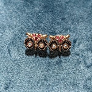Betsey Johnson Owl Earrings